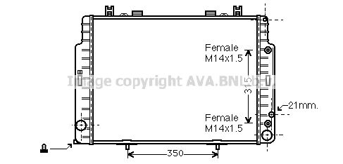 AVA QUALITY COOLING Jäähdytin,moottorin jäähdytys MSA2129